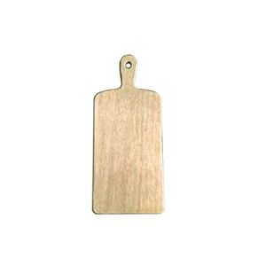 Planche à découper en bois artisanale DnU, forme rectangulaire avec poignée, emballage individuel, bloc de découpe en bois naturel fait à la main - Product Image 4