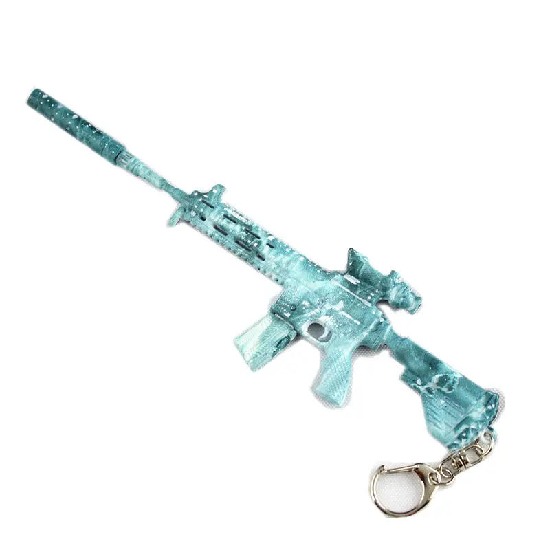 도매 및 사용자 정의 제다이 생존 저격 소총 금속 총 모델 절묘한 선물 프로모션 선물 PUBG 키 체인