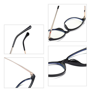 <span class=keywords><strong>Gafas</strong></span> con marco de Metal para hombre y mujer, lentes con <span class=keywords><strong>filtro</strong></span> de luz <span class=keywords><strong>azul</strong></span>, diseño de marca, protección ocular, a la moda, para ordenador - Product Image 3