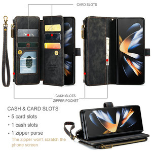 CaseMe de lujo para Samsung Z Fold Funda para teléfono móvil Funda protectora completa de cuero PU con función de tarjetero móvil - Product Image 2