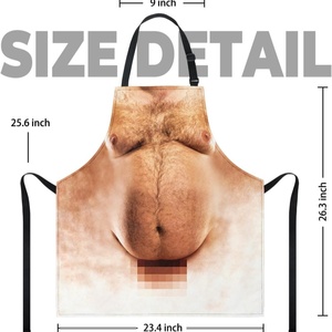 Delantal Divertido con Estampado Digital de Hombre Musculoso y Mujer Sexy, para Limpieza del Hogar, Fiestas, Barbacoa, Diseño Creativo Antiincrustante para Cocinar - Product Image 3