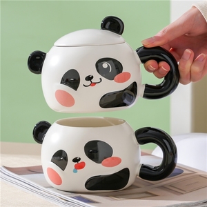 Factory Newest Price 400ML Cute Cartoon Animal <b>Mug</b> 3D <b>Ceramic</b> Cup Milk <b>Ceramic</b> <b>Mugs</b> Cartoon Cute Couple Coffee Cups - Product Image 3