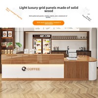 Comptoir de réception commercial QT-230X - Design moderne et minimaliste pour pâtisserie, bar ou devanture de magasin, personnalisable