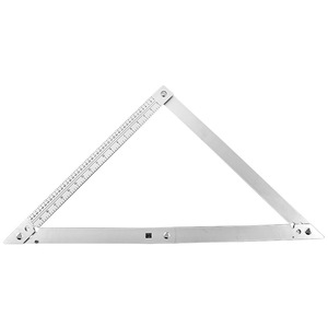 Folding Triangle Ruler Aluminum Alloy 45 Degree Drawing Woodworking Office Supplies - Product Image 5
