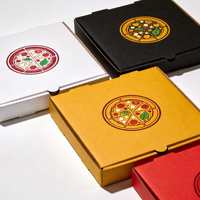 Fournisseur de boîtes à pizza en gros, emballages en carton, conception personnalisée, emballage imprimé, boîtes à pizza en vrac bon marché avec votre propre logo