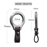 Porte-clés durable en titane EDC Porte-clés multifonctionnel en titane à pression facile avec un design élégant