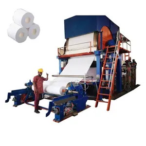 Pequeño papel de reciclaje para la máquina de fabricación de servilletas de papel higiénico 5TPD