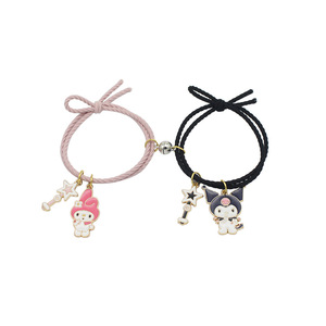 LC20240409 venta al por mayor moda hecha a mano cuerda niños pareja magnética pulseras conjunto - Product Image 1