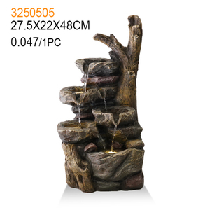Handgefertigter, handbemalter Steinbrunnen mit Harz-Dekoration für Innen- und Außenbereich - Product Image 1
