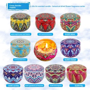 <span class=keywords><strong>Pot</strong></span> <span class=keywords><strong>en</strong></span> fer blanc d'Asie du Sud-Est 2.2OZ pour Huile Essentielle Aromatique et Cire de Soja, Vietnam Thaïlande, avec motif floral - Product Image 2