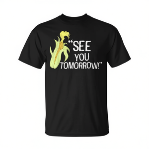 Camiseta See You Tomorrow Corn Cob, Camiseta de Manga Corta con Cuello Redondo, Unisex para Adultos, Promocional - Product Image 3