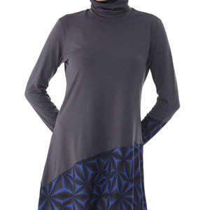 Customize <b>Muslim</b> <b>Swimwear</b> Islamic Women Modest Hijab Full Coverage Burkini Swimsuit Front Print 1-Piece High Cut Islamic - Product Image 6