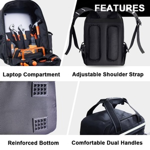 WaterProof Tool Backpack With Padded Shoulder Strap Tool Bag With Open Wide Design Durable Tools Backpack With Multiple Pockets - Product Image 4