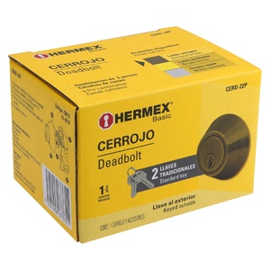 Hermex CERO-22P base antico in ottone catenaccio chiave chiave di base prodotto serieshock - Product Image 1