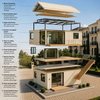 Maison modulaire de luxe de style européen personnalisée avec un design préfabriqué pour une vie flexible