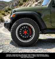 Ruedas de Aluminio Forjado Geruida S3-00012 17-22 Personalizadas en Negro Mate con Borde Mecanizado y Tapa Roja, Diseño Multirradio Profundo, Certificación DOT, para Jeep Wrangler