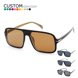 Lunettes de soleil Sunway Eyewear, nouvelle mode, vente en gros, haute qualité, logo personnalisé, monture carrée vintage, protection UV400. - Product Image 1
