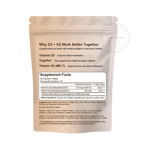 <span class=keywords><strong>Integratore</strong></span> di Vitamina <span class=keywords><strong>D3</strong></span> e K2 2-in-1 in Softgel, Formula ad Alta Purezza per Supporto Immunitario, Non-OGM, Etichetta Privata - Product Image 2