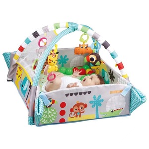 <span class=keywords><strong>Tapis</strong></span> <span class=keywords><strong>d</strong></span>'éveil <span class=keywords><strong>pour</strong></span> bébé avec piscine à balles 5 en 1, 30 balles océaniques, poupée, anneau et cloche - Jouet doux et écologique <span class=keywords><strong>pour</strong></span> enfants - Product Image 1