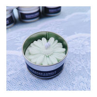 Bougie parfumée AIKUN en cire de soja naturelle avec logo personnalisé, fleur de marguerite, longue durée, combustion propre, en boîte de conserve, pour anniversaire, Saint-Valentin