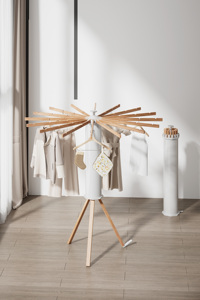 Sıcak katlanabilir ahşap <span class=keywords><strong>Metal</strong></span> katlanabilir giysi kurutucu kurutma raf çamaşır rafları ev kapalı için standı tipi - Product Image 6