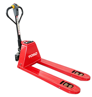 Transpalette électrique au lithium TOSO 2 tonnes 48V/15Ah avec pneus en PU, longueur de fourche 1150 mm, déplaceur latéral électrique pour la manutention en entrepôt