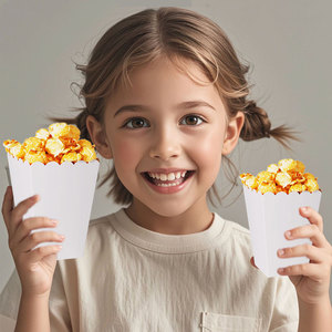 กล่องป๊อปคอร์นสีขาวสีดำแบบข้ามพรมแดนสำหรับเคี้ยวหมากฝรั่งลูกอมลูกอมของขวัญวันเกิดในโรงภาพยนตร์ - Product Image 2