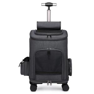 2025 vente chaude luxe harnais pour animaux de compagnie sac à dos chien/chat maille matériel Ventilation conception rétractable fermeture à glissière chariot pour animaux de compagnie - Product Image 1