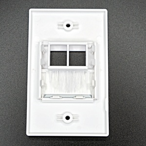 Cáp điện áp thấp thông qua tấm tường với nửa vòng tròn bàn chải cho trong tường Cáp nhập cảnh và 2 cổng Keystone lỗ chúng tôi tiêu chuẩn - Product Image 2