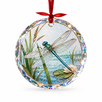 Ornement suspendu en verre cristal personnalisé pour les fêtes, ornement mural en verre cristal pour l'agrandissement de la maison, décoration de salon