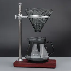 V 60 подставка для капельницы для кофе с фильтром, деревянный держатель для фильтра, стеклянная подставка для кофе эспрессо