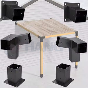 Pérgola recubierta de polvo negro de gran capacidad, soporte de esquina, producto de fabricación de chapa metálica para accesorios de pared de cortina - Product Image 4