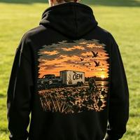 Logo Kustom OEM Berkualitas Tinggi untuk hoodie pria dengan cetakan grafis yang dibuat dengan transfer panas Offset
