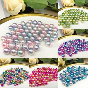 Perlas ABS de Dos Tonos No Porosas para Uñas, Redondas, con Parte Posterior Plana, Decoración Brillante Dispersa, Origen Chaozhou - Product Image 1