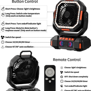 Trending 2026 Portable 4 Speed Solar Camping Table <b>Fan</b> 40000mAh USB Rechargeable Desk <b>Fan</b> with Lights & Power Bank - Product Image 6