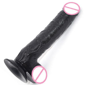 LUUK28cmドロップシッピングプラスチックペニス2層PVC大人のおもちゃ女性のオナニーのための長い薄いディルド - Product Image 1