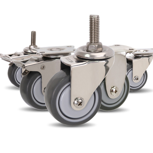 2 Zoll TPR Edelstahl 50mm Workbench Caster Wheel <span class=keywords><strong>Light</strong></span> <span class=keywords><strong>Duty</strong></span> Rollstuhl Möbel Rollen Räder - Product Image 1