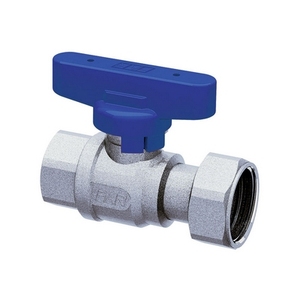 Valvola di intercettazione a sfera F-F 1/2" - 3/4" cromata con tappo mobile per valvole di riempimento - Product Image 1