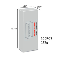 Lot de 100 lames de rasoir de sécurité universelles à double tranchant en acier inoxydable, lame remplaçable pour rasoir classique, 1 paquet