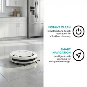 หุ่นยนต์ดูดฝุ่นอัจฉริยะรุ่นดั้งเดิมสำหรับใช้ในบ้าน โรงแรม ถูพื้นแบบเปียกและแห้ง แรงดูด 1200 PA พร้อมไส้กรอง HEPA 3 in 1 - Product Image 3