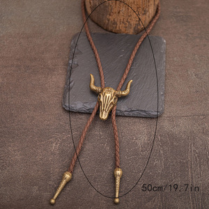 إكسسوارات سبيكة رأس الثور الشخصية الأمريكية ، قلادة ربطة عنق البولو عبر الحدود - Product Image 3