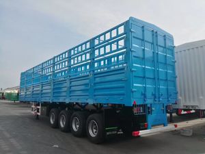 Semirremolque de plataforma con vallas para transporte de animales, 3 ejes, 80 toneladas, precio de fábrica - Product Image 2