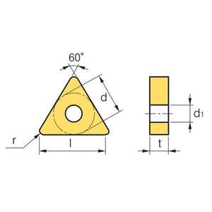 Fervi-เม็ดมีดกลึง TNMG160408N ลบ P (K) tnmgx-EAN 8012667006860อุปกรณ์เสริมเครื่องมือไฟฟ้าอุปกรณ์เสริมการเปลี่ยน - Product Image 2