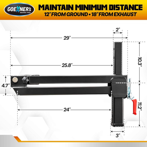 Adaptateur pivotant pour porte-vélos de 2 pouces, 0 ° -180 °   Support de vélo double face pivotant avec bras d'extension 250 LBS pour voitures, camions et VUS - Product Image 3