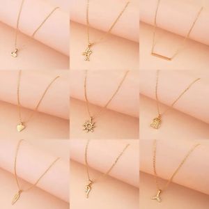 Gioielli di moda placcato oro Inspirational Femme collana buona Karma messaggio Card collane per le donne - Product Image 2