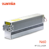 Zamia CO2 Metal Laser 60W 10, 6um/9.3um RF CO2 Tabung Laser untuk Penanda Terbang