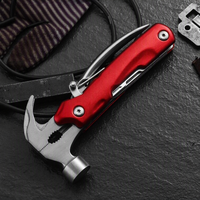 Marteau à griffes multifonctionnel en acier inoxydable avec pince intégrée, outil multifonctionnel pour le camping en plein air, ensemble cadeau personnalisé, vente en gros OEM