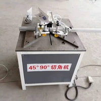 Machine à chanfreiner pneumatique à 45 et 90 degrés, machine à découper les profilés d'encadrements photo en aluminium, scie à découper à froid, machine à découper les angles