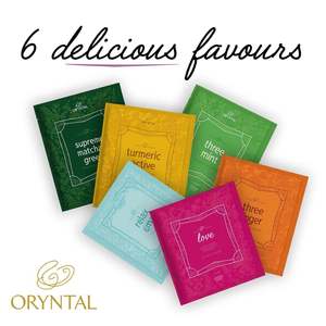 Coffret d'échantillons de thé aux herbes biologiques à formule personnalisée, 90 sachets |   6 saveurs sans caféine pour le bien-être quotidien et les cadeaux - Product Image 2