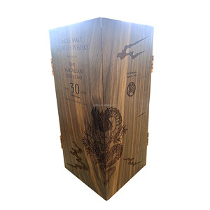 Custom Luxury Walnut <strong>Wooden</strong> Wine Whiskey Bottle Packaging <strong>Box</strong> Piano Lacquer Wine Bottle <strong>Storage</strong> <strong>Box</strong> - Product Image 2